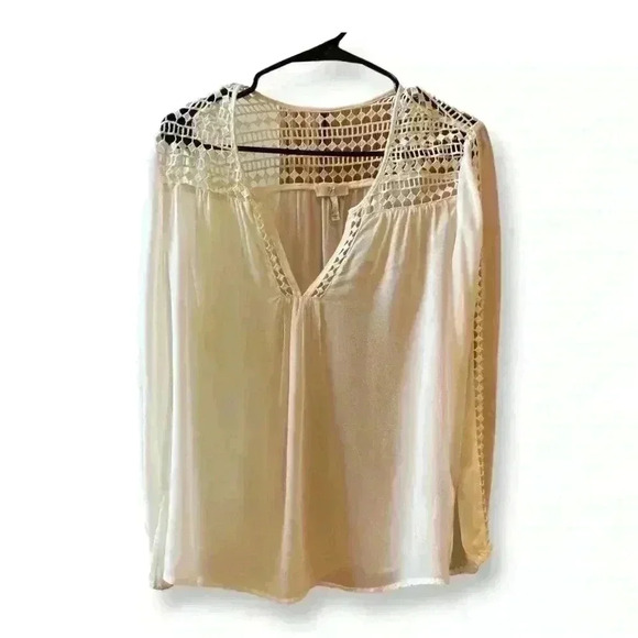 100% Silk Cream Joie Blouse/Top-Size Small - Picture 1 of 11